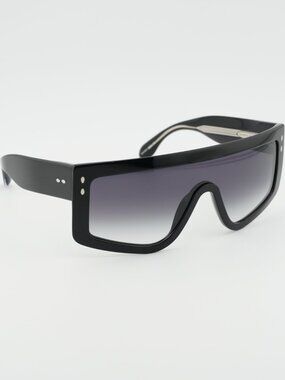 Isabel Marant IM 0155/S 0807 9O Sunglasses Black Shield Frame, Smoke Lenses
